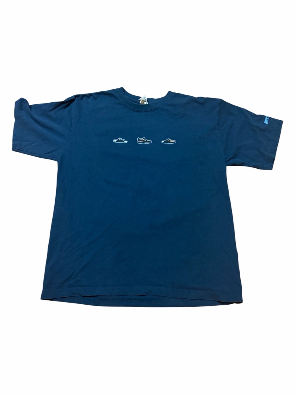 Birkenstock Navy Graphic Tee with Sneaker Icons